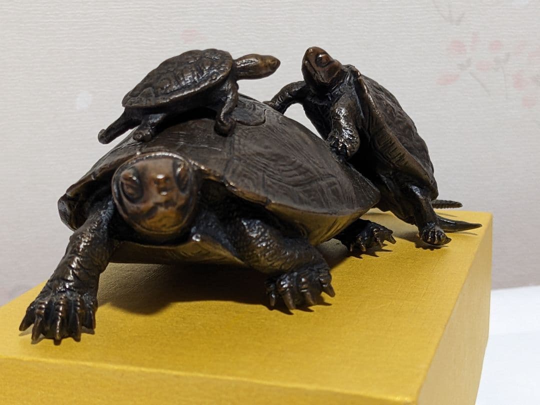 ♦亀形香炉 蝋型細密鋳金 未使用品 高岡銅器 瑞峰 置物 飾り 工芸品 骨董品