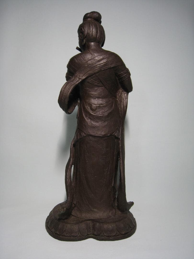 喜多敏勝【幸笛　喜多敏勝】ブロンズ製　　天女　高さ約33.5㎝