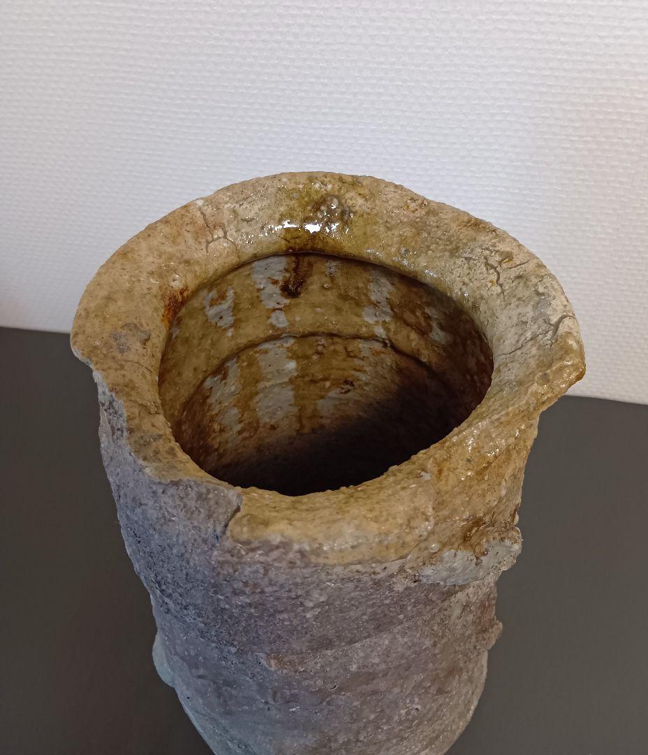 【茶道具】花入れ 信楽焼 杉本貞光 作