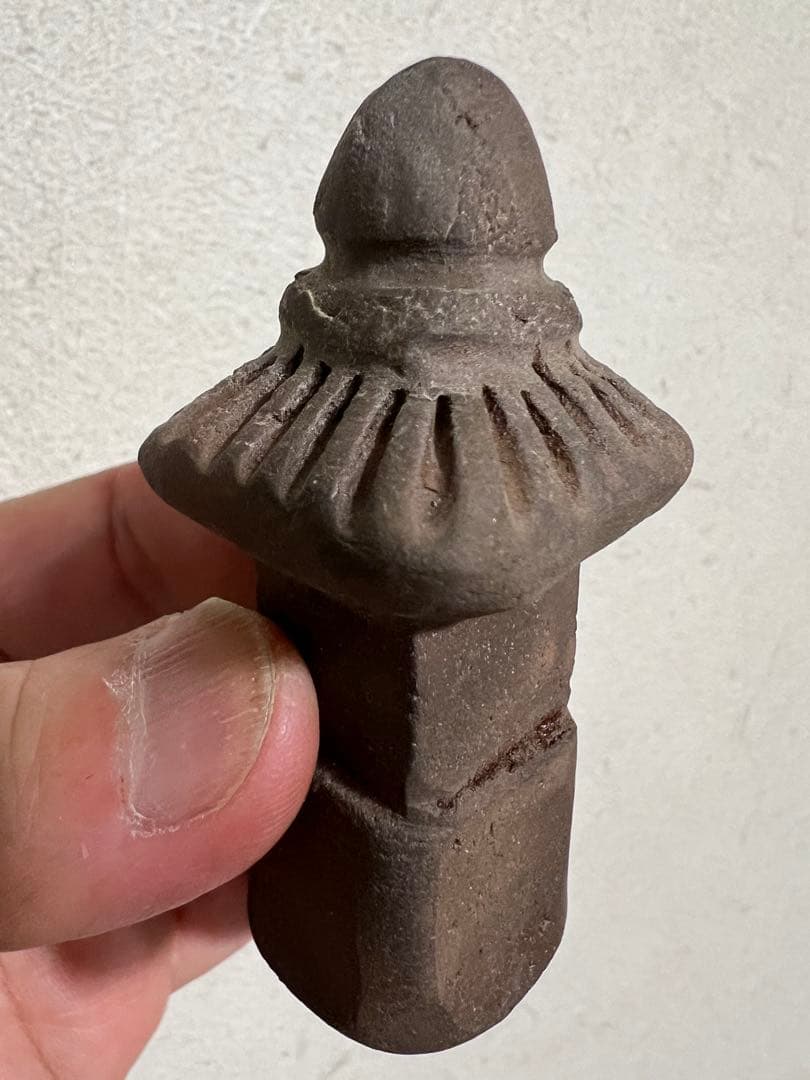 室町時代 中世 泥塔 宝塔型 仏像 仏教美術 発掘 出土 骨董 古美術
