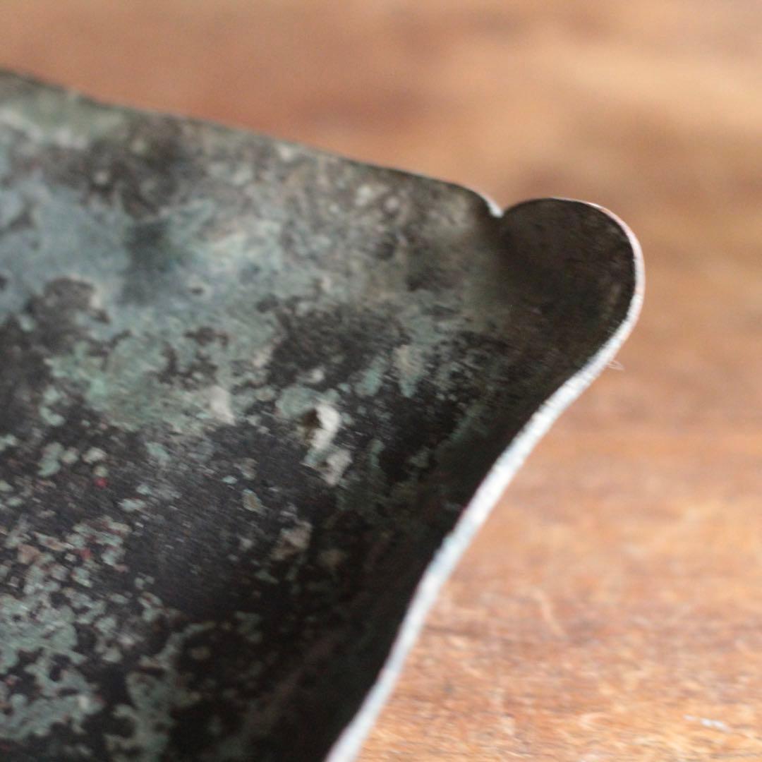 緑青のある 古い 銅 スコップ シャベル 古道具 アンティーク オブジェ