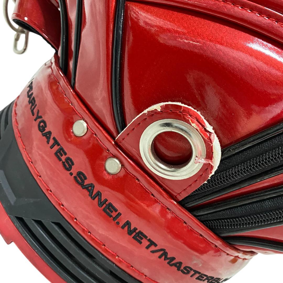 マスターバニーエディション フード付き キャディバッグ レッド 9.5型 6分割