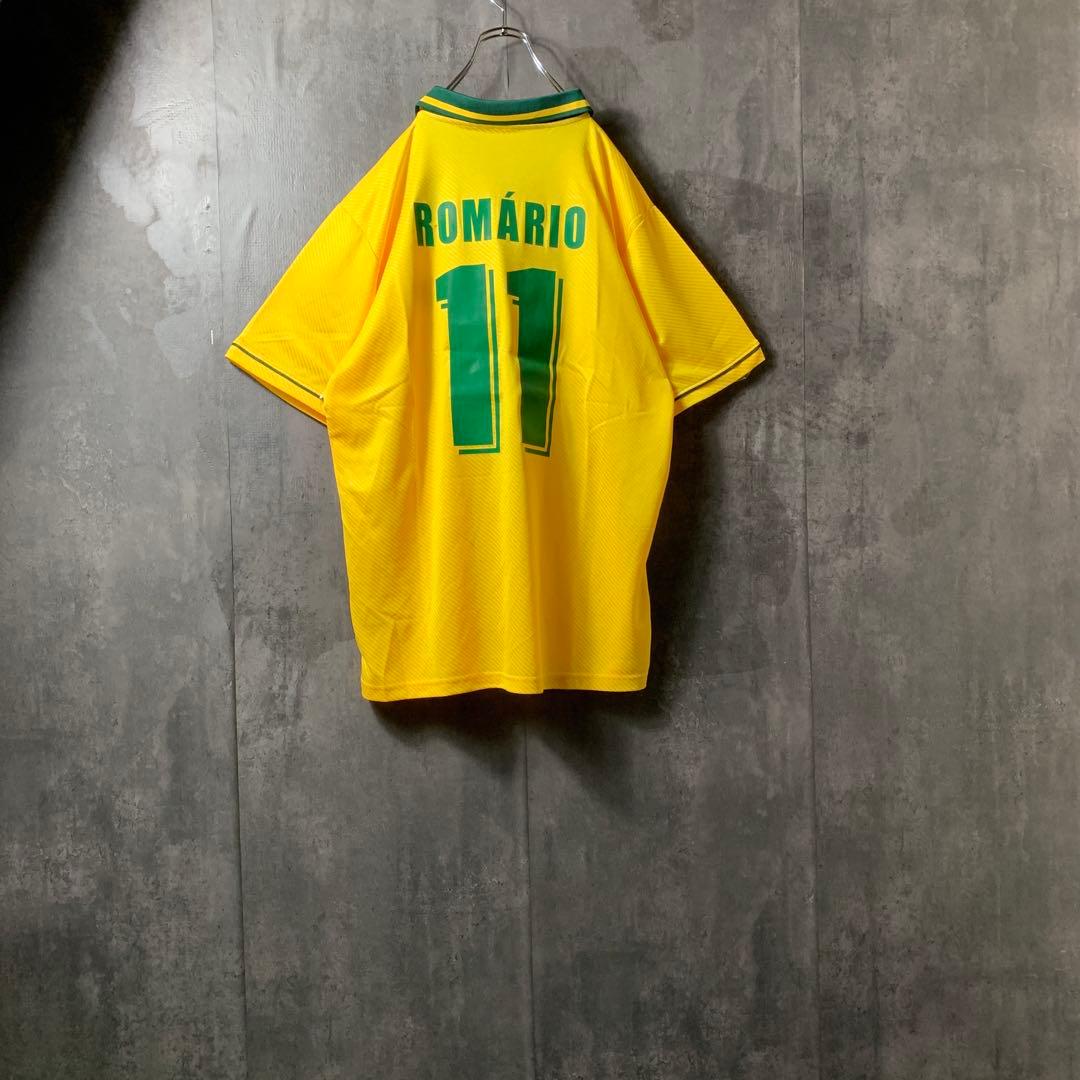 【★ロマーリオ】 サッカー 94 ブラジル代表 ユニフォーム 11番 XL 希少