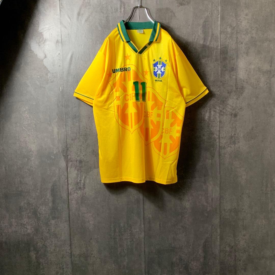 【★ロマーリオ】 サッカー 94 ブラジル代表 ユニフォーム 11番 XL 希少