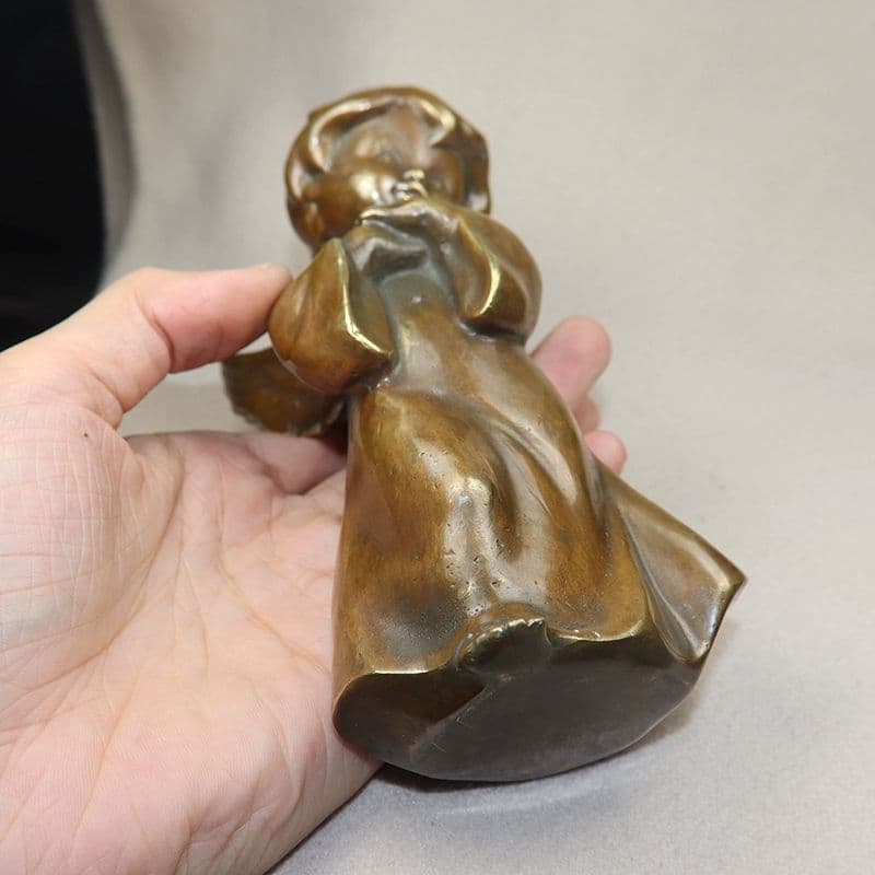 銅製 銅像 小天使 キューピットリビング 玄関 装飾品 工芸品 置物
