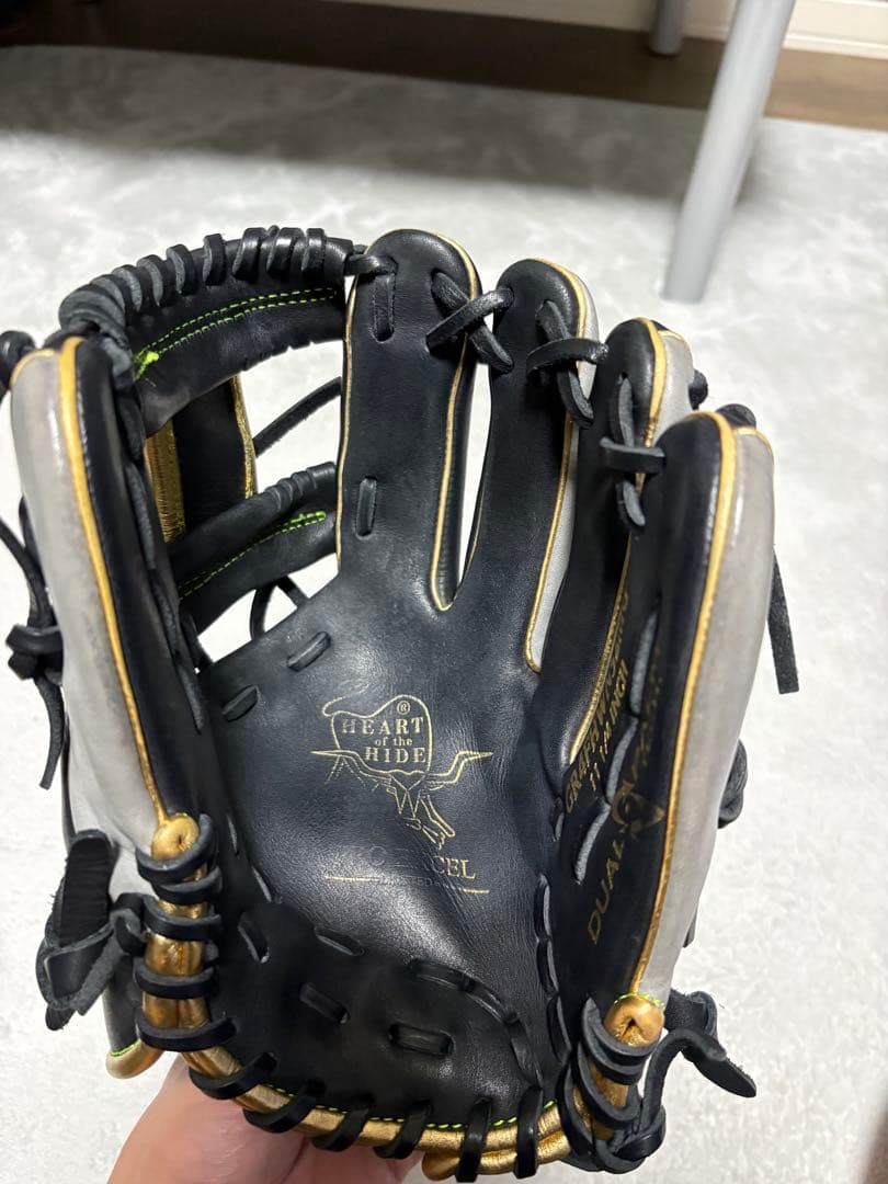 Rawlings 軟式グローブ 右投げ用 黒/グレー/金
