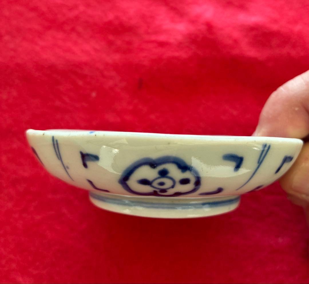 古伊万里　染付　花文　小皿　5枚組