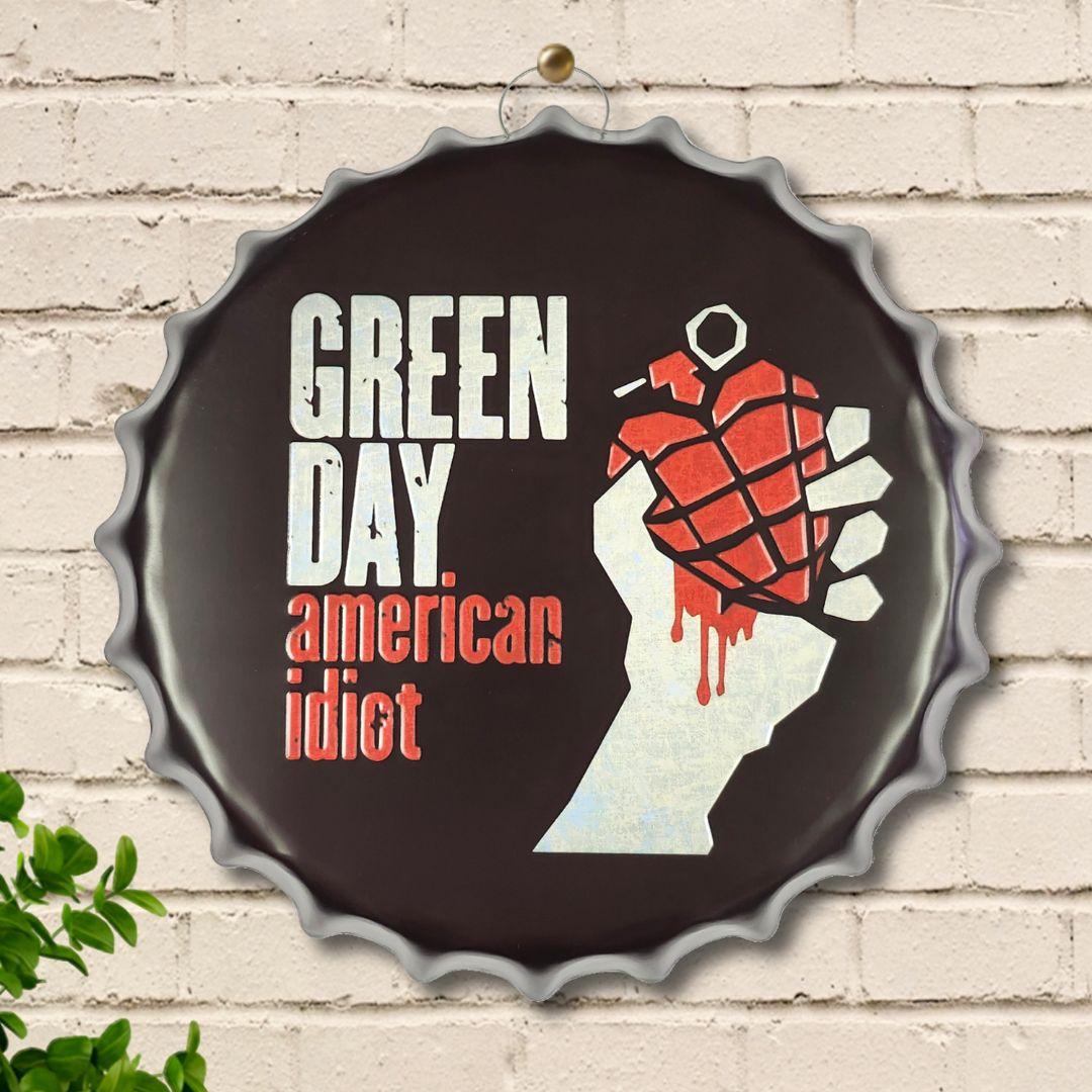 1点限り！金属看板】グリーンデイ american idiot★ブリキ看板グッズ