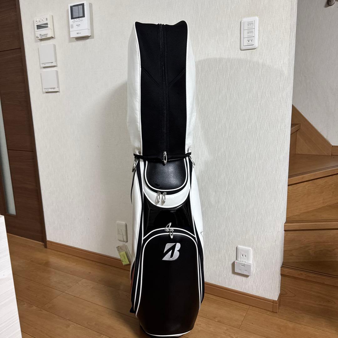 ブリヂストン キャディバッグ 白黒赤　松竹梅