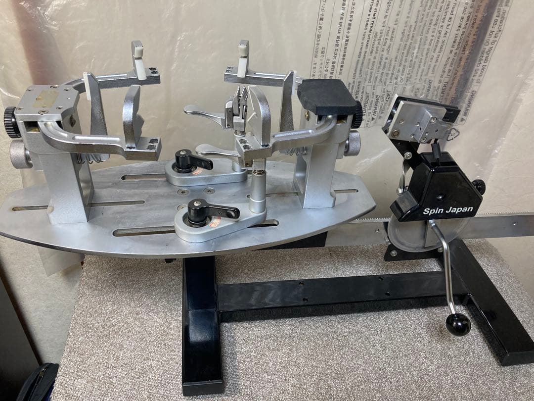 【ジャンク品】ガット張り機 ばね式　テニス・バドミントン　Spin Japan製
