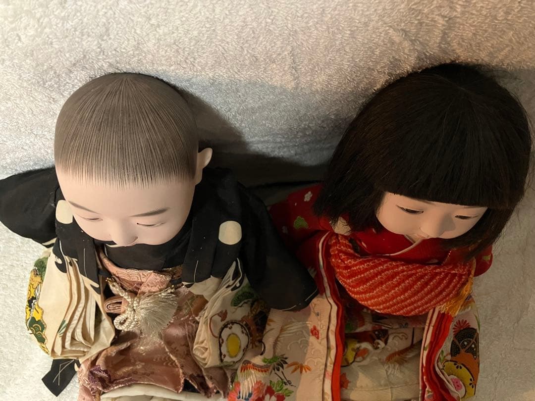 市松人形 可愛い男女2体