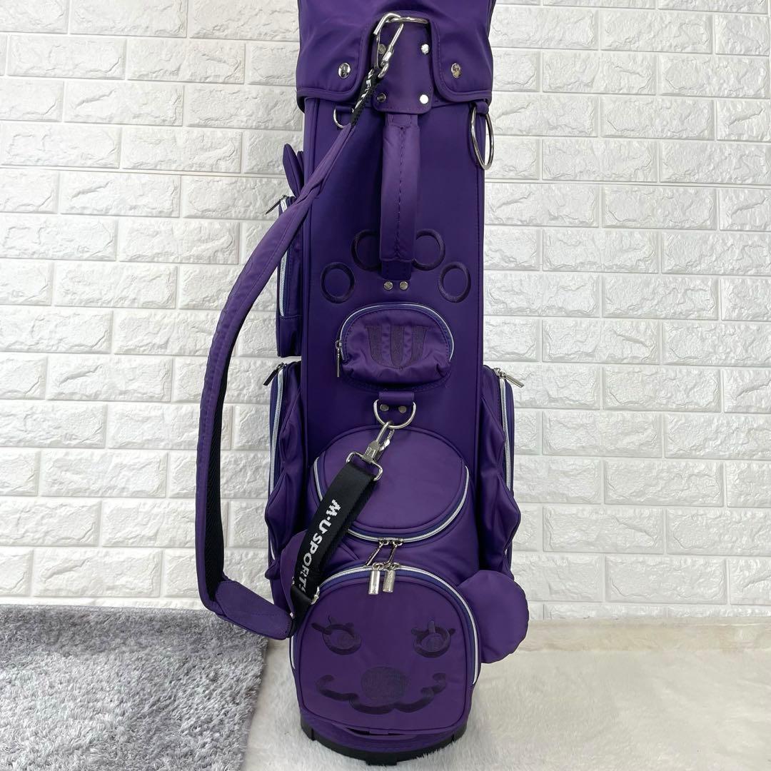 MUスポーツ　ミエコウエサコ　ゴルフキャディーバック　紫