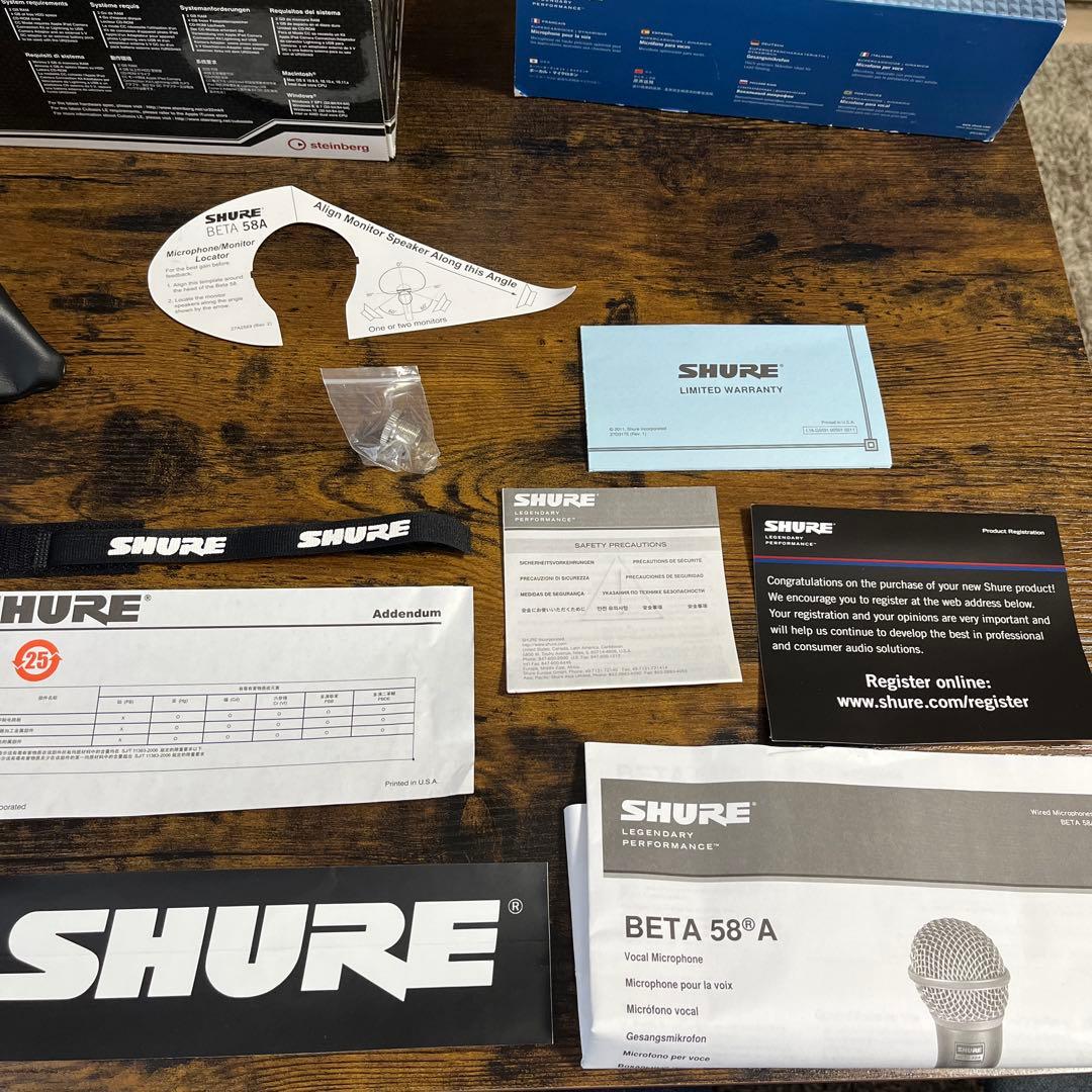 SHURE BETA 58A ダイナミックマイク 専用ケース付き