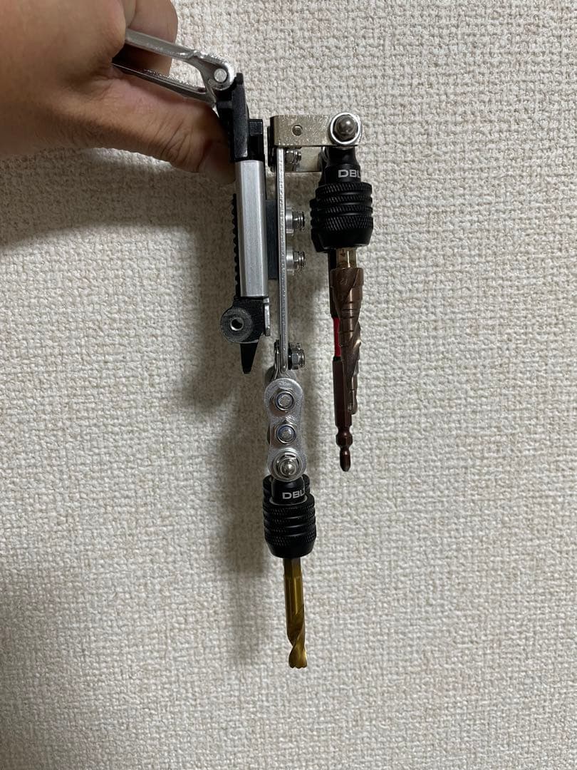 ダブルタクトプレート　ビットホルダー4P ニックス風チェーン(光沢パイプ)