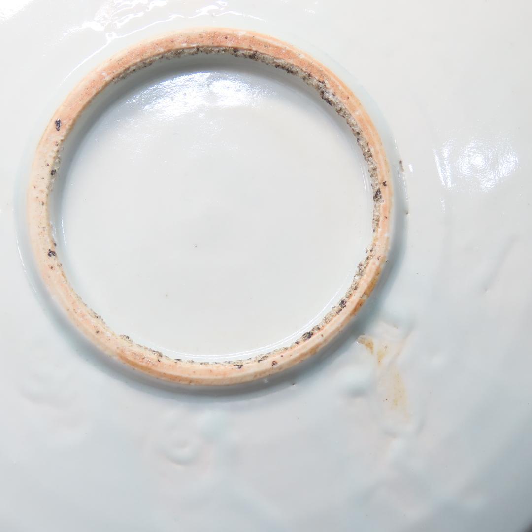 353【初期伊万里写 染付輪線文 七寸皿】　検)加藤静允 / 古伊万里