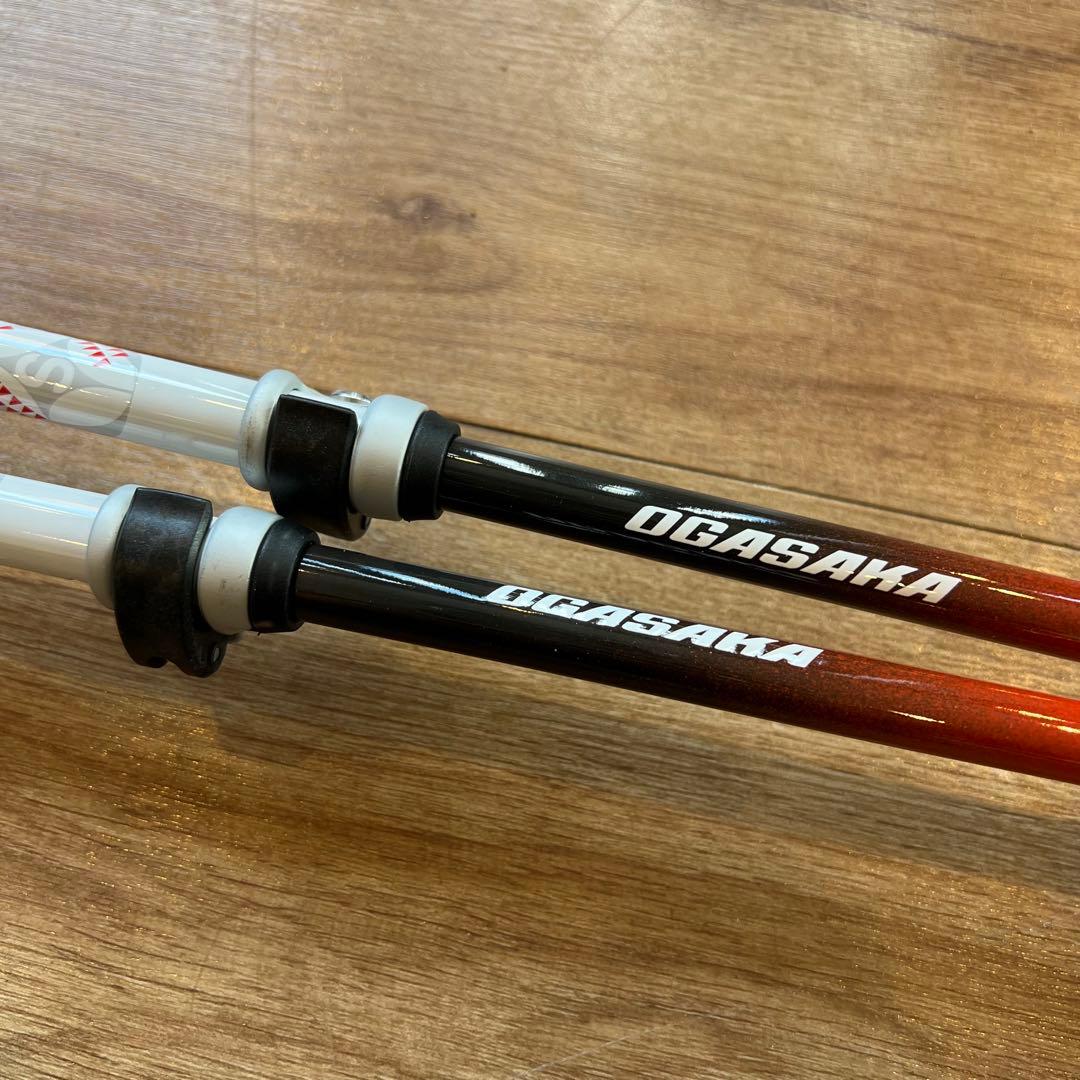 オガサカ　スキー ストック LC-FS/WT フリーサイズ