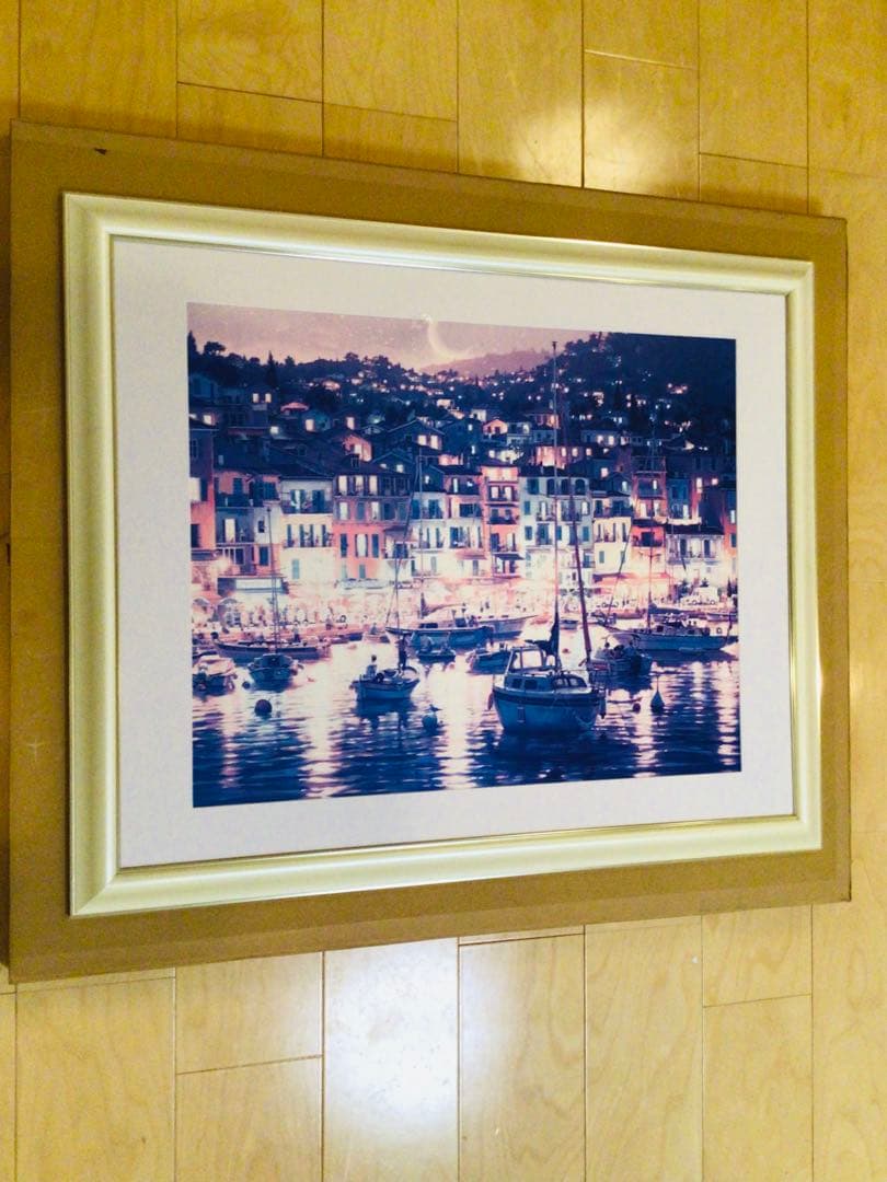 笹倉鉄平 『 ヴィルフランシュ 』 大判オフセット印刷 額装品