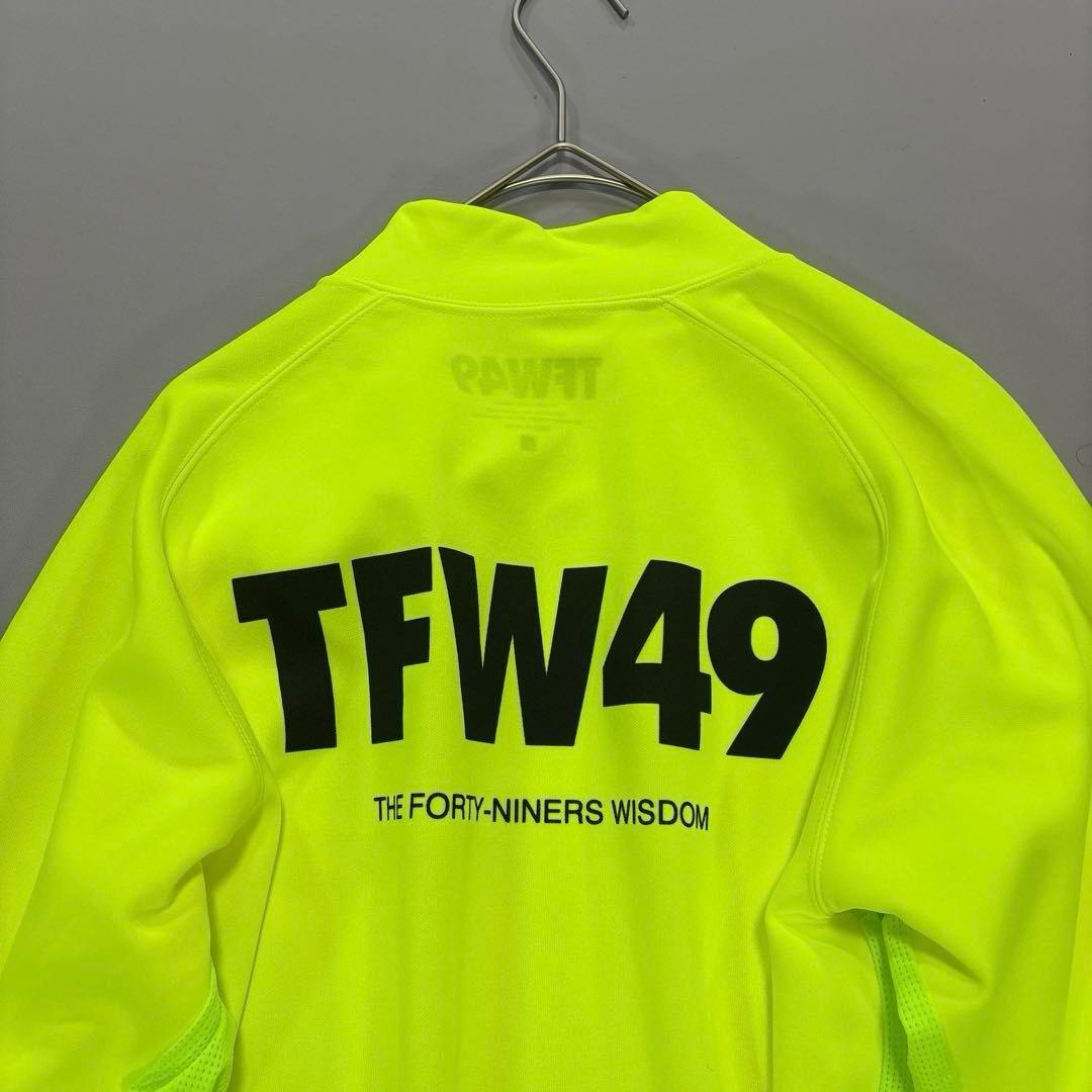 未使用品❗️TFW49 長袖モックネックシャツ　蛍光イエロー　サイドメッシュ　L