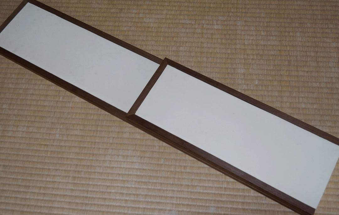 煎茶道具 炉屛 桑製木地 片袖二枚折り 作家物在銘 『蘭図』