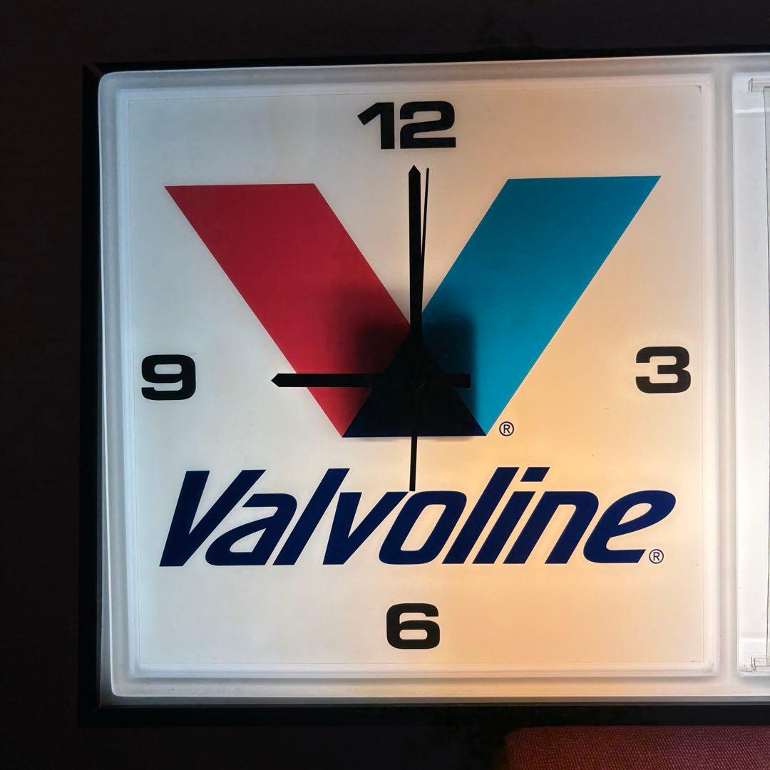 専用【Valvoline バルボリンオイル】ヴィンテージネオン時計付看板