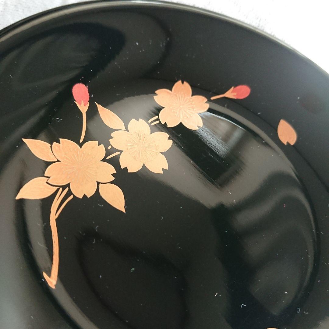 桜づくし 漆器 銘々皿 小皿 蒔絵 /輪島塗 越前漆器 茶道具 骨董 椀　印判