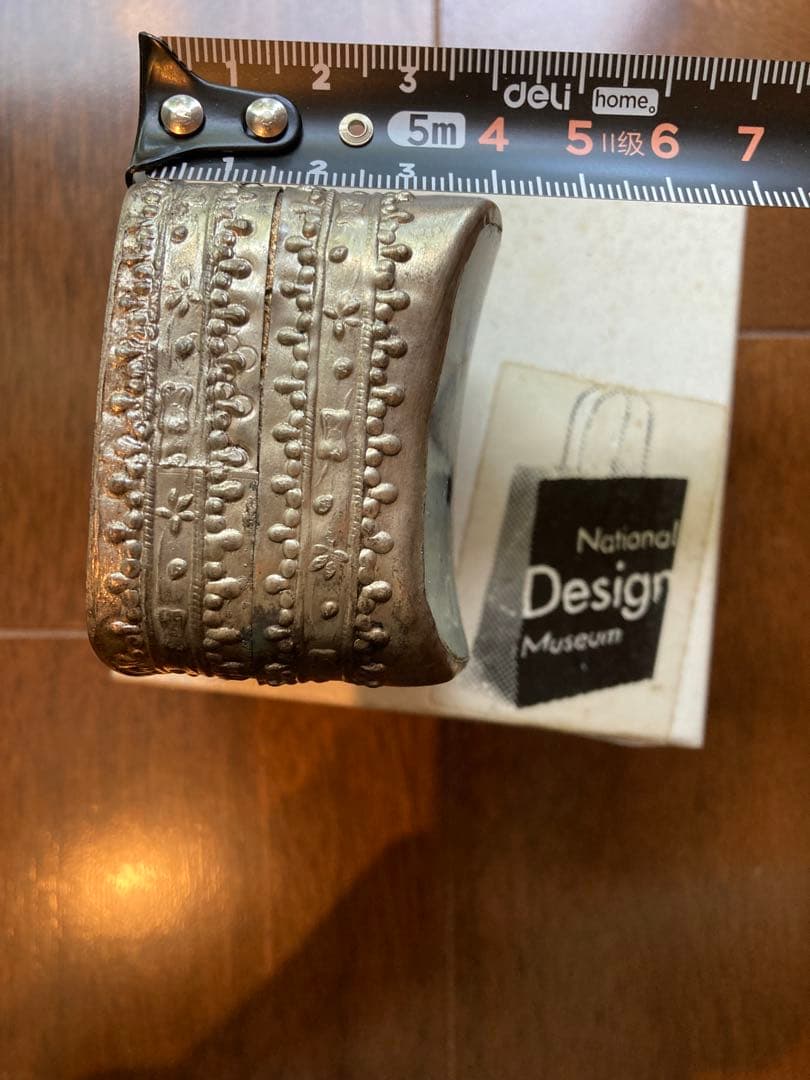 National Design museum 陶器　ボックス　小物入　青白　四角