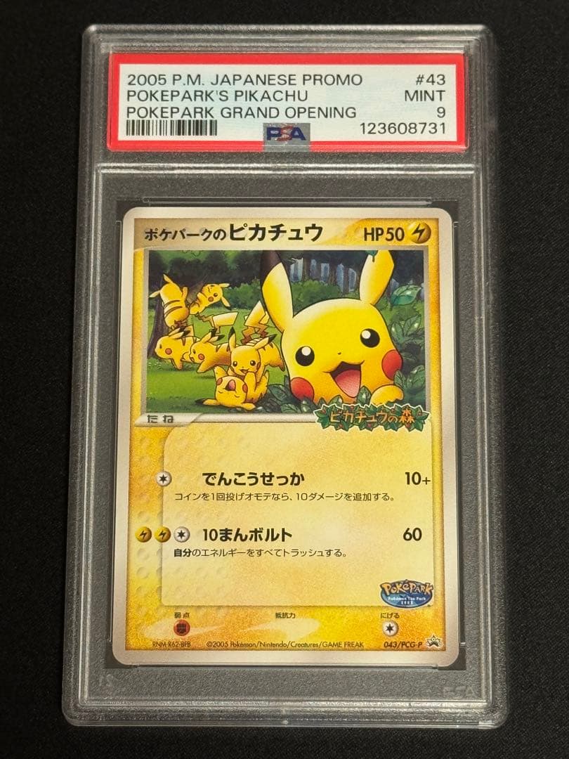 PSA9 ポケパークのピカチュウ PROMO プロモカード 043/PCG-P