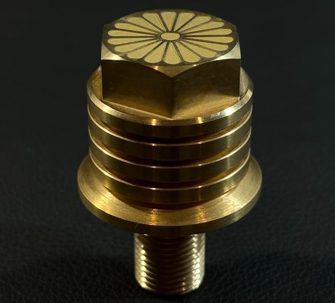 Z1 Z2 フィン仕様 真鍮製 菊紋 ステムボルト kz900 kz m861