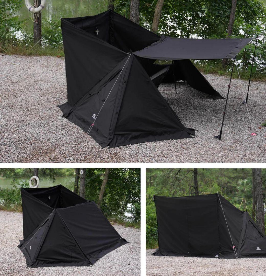 GOGlamping G・G PUP 2.0パップテントTC　ブラック　前幕付き