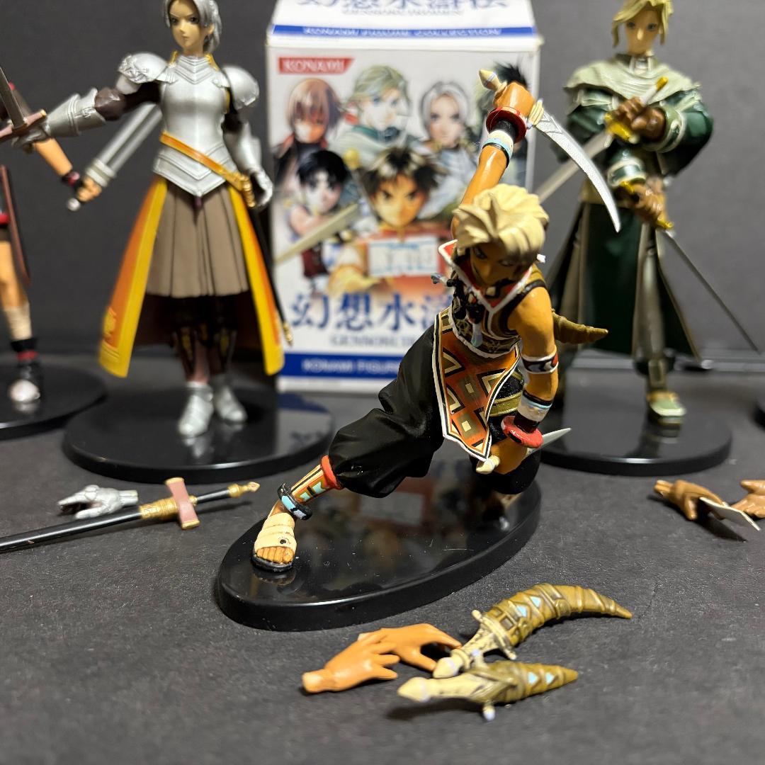 中古 幻想水滸伝 コナミ フィギュア コレクション5個 ヒューゴ クリス