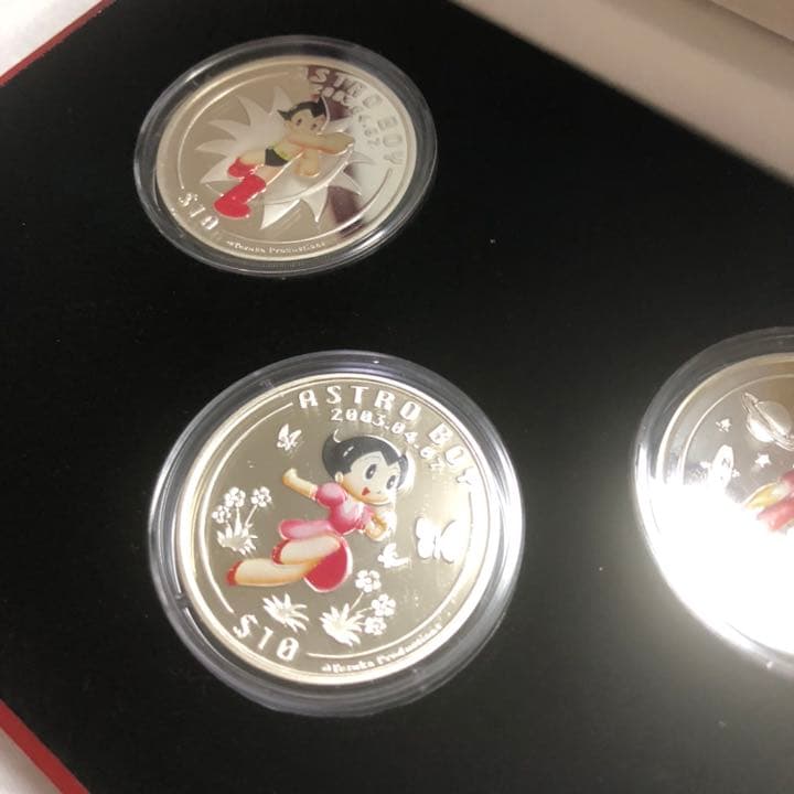 【限定】鉄腕アトム誕生　10ドル銀貨3種 Prセット　戦うアトム／ウラン　箱付き