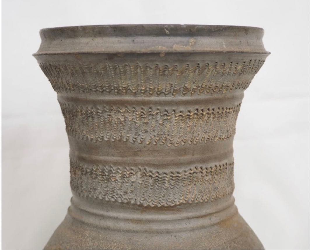 送料無料　5世紀末～6世紀　須恵器壺　自然釉あり　発掘品 出土品 須恵器