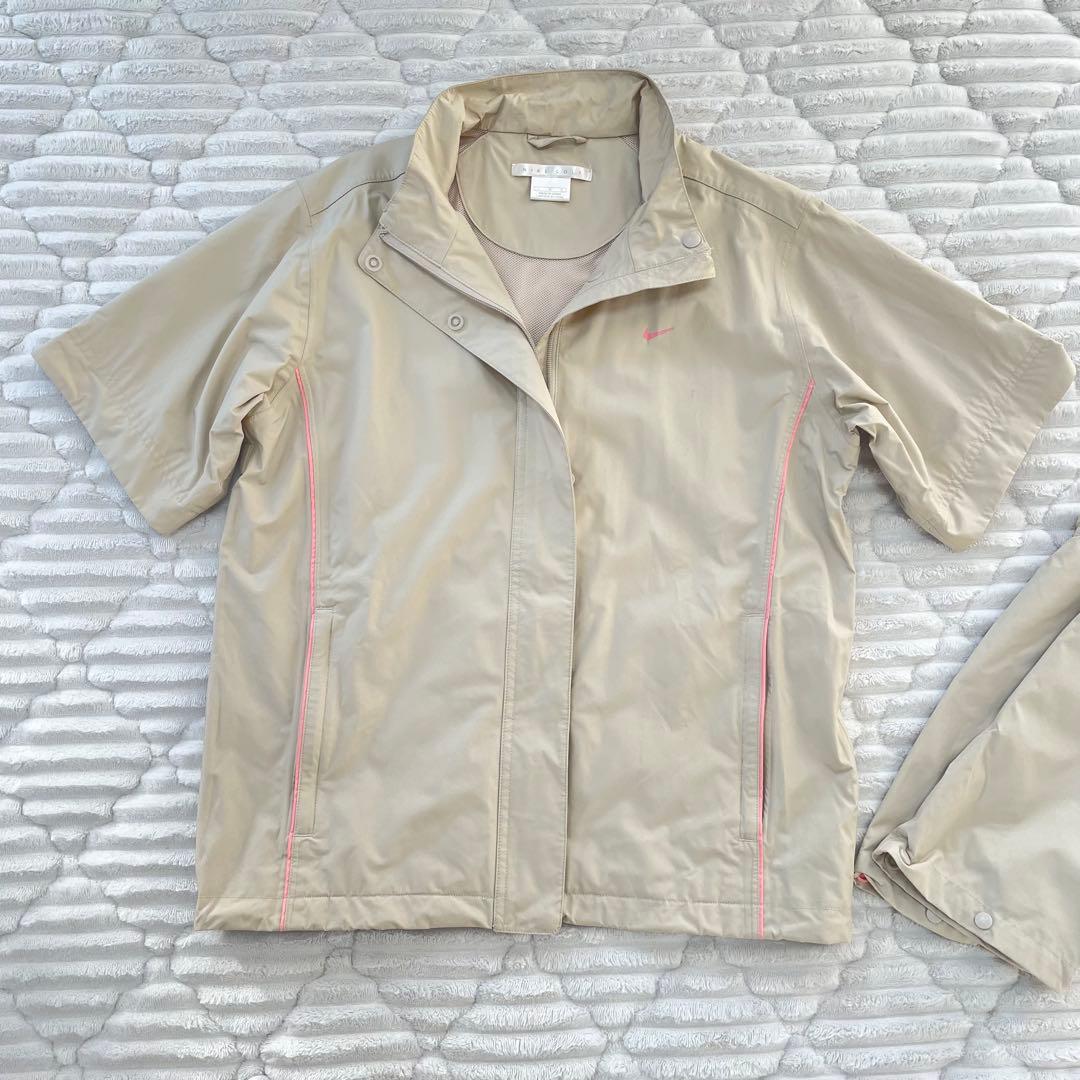 NIKE GOLFレディース ナイロンジャケット　レインウェア2way上下セット