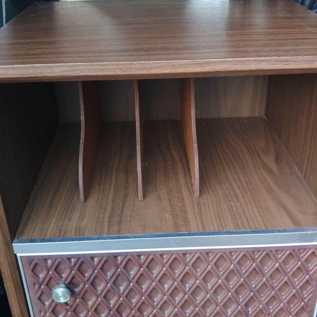 昭和 レトロ レコードラック 収納 木目 インテリア ラック