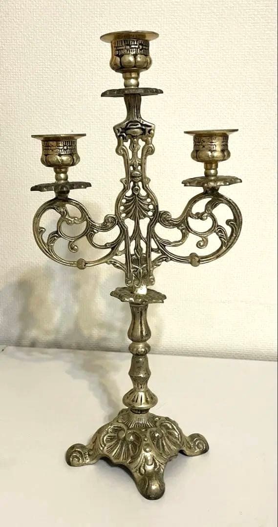 キャンドルホルダー アンティークゴールドキャンドルスタンド 北欧輸入雑貨　蝋燭台