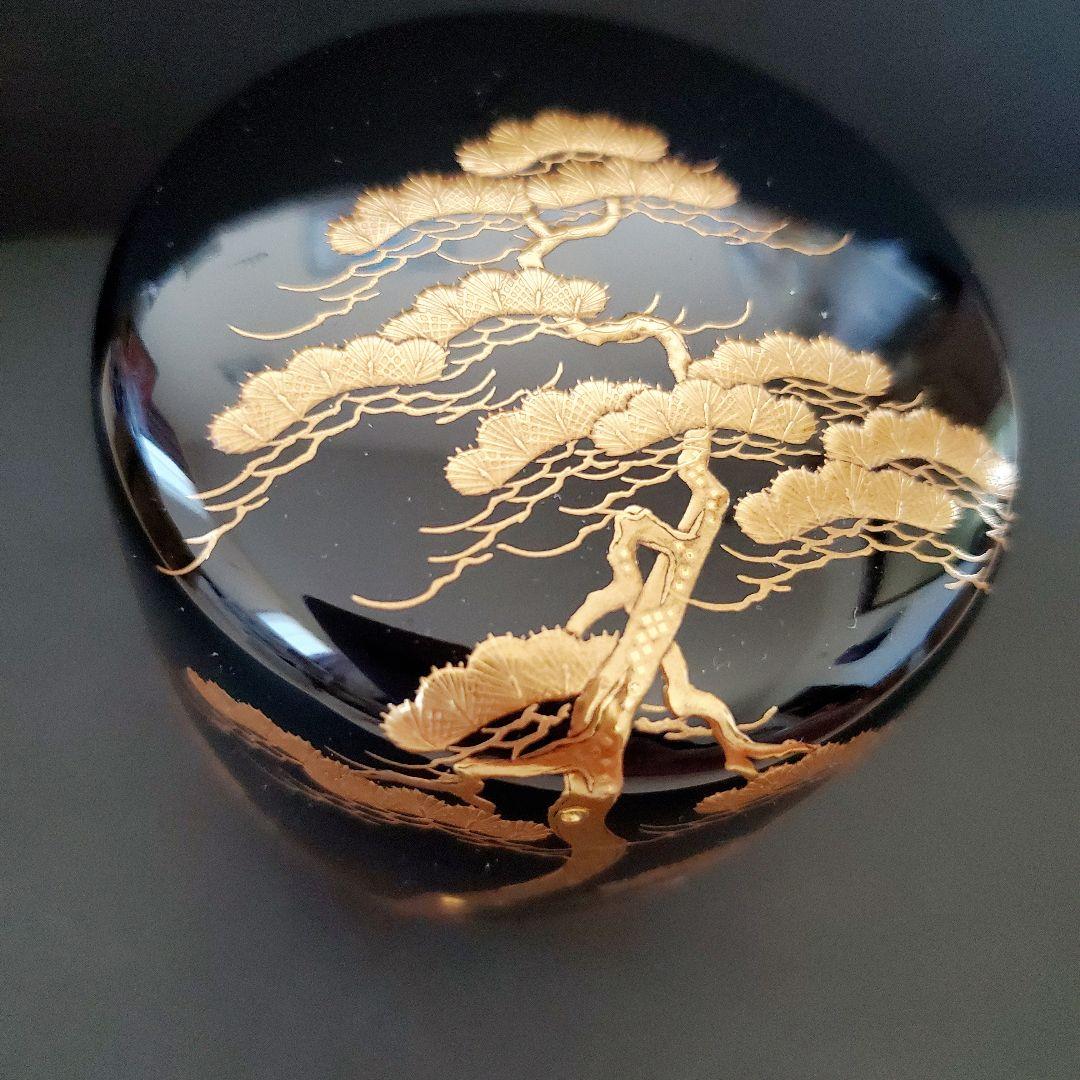 茶道具　大棗　老松蒔絵　一舟作　共箱付