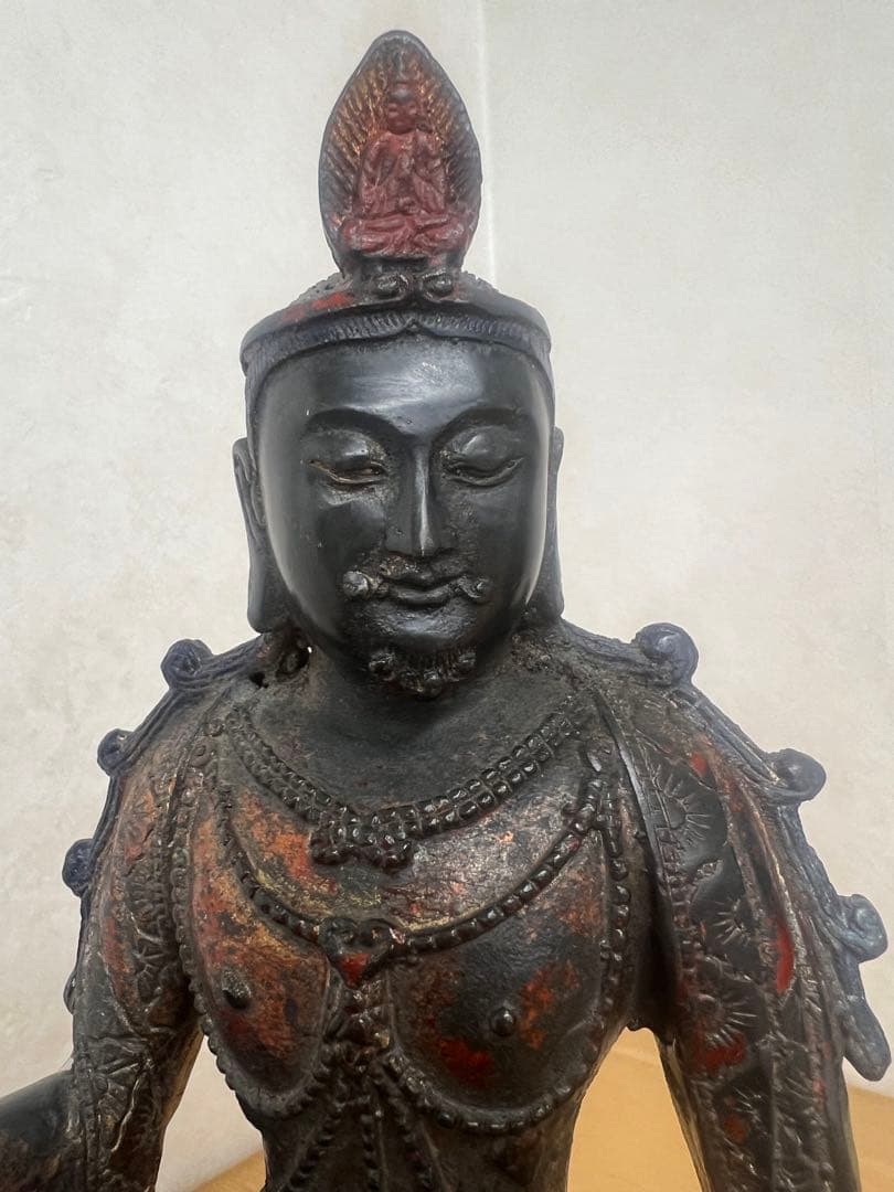 中国明朝青銅布達銅鎏金仏像　骨董古美術アンティーク　江戸仏像？！青磁コレクション
