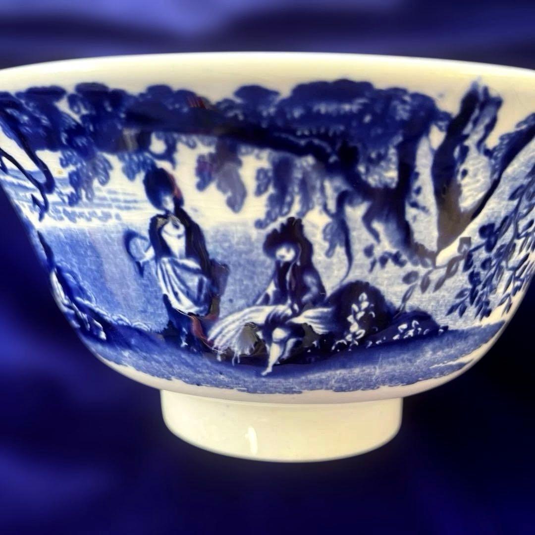 阿蘭陀焼 デルフト ペトルス・レグー窯 銅版転写 どんぶり皿　　鉢アンティーク