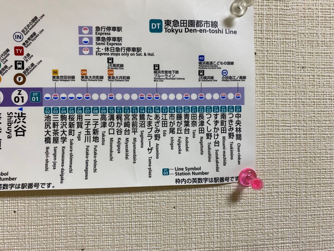 東京メトロ半蔵門線路線図シール　（超激レア）希少