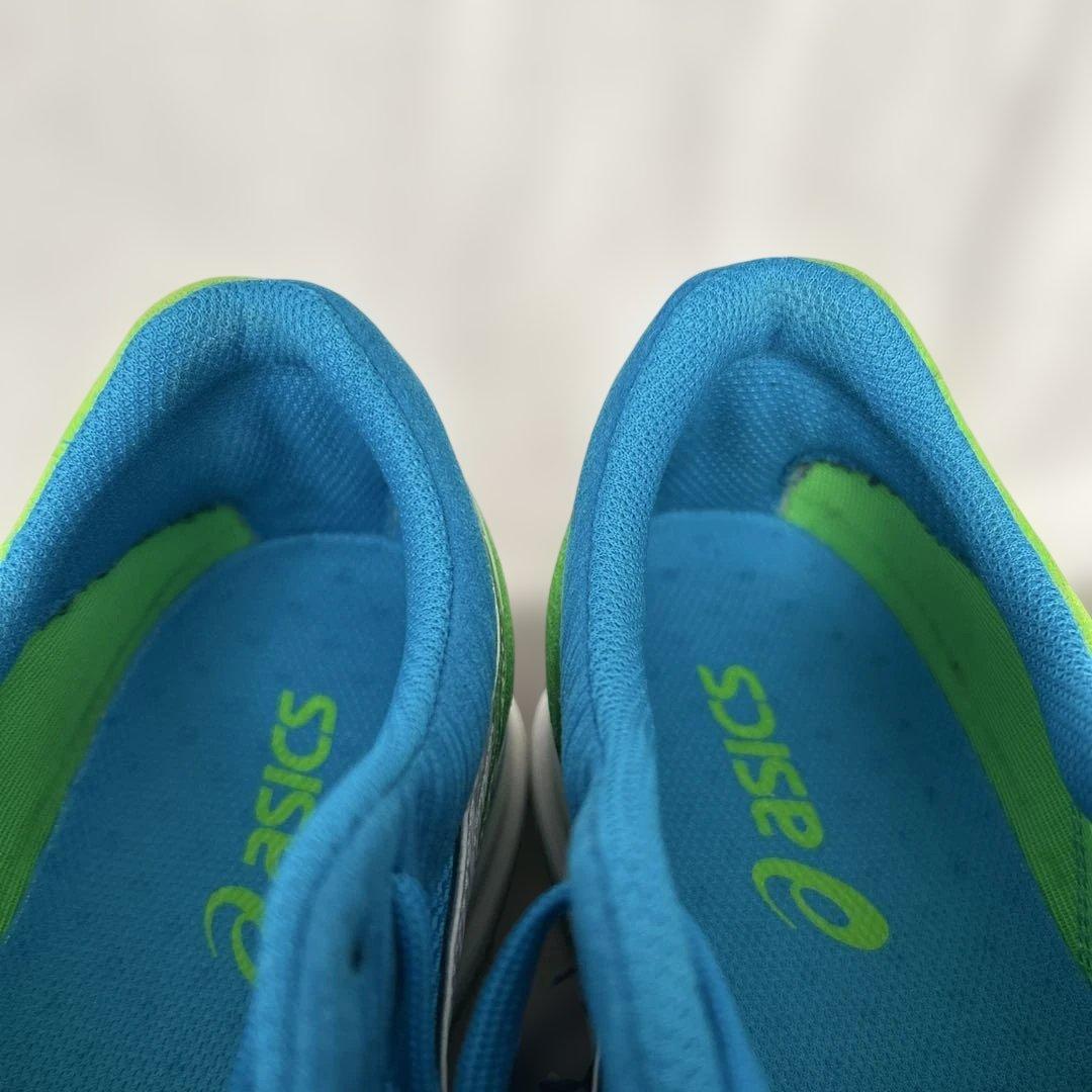 asics ランニングシューズ 4-wide 27.5cm 緑／青