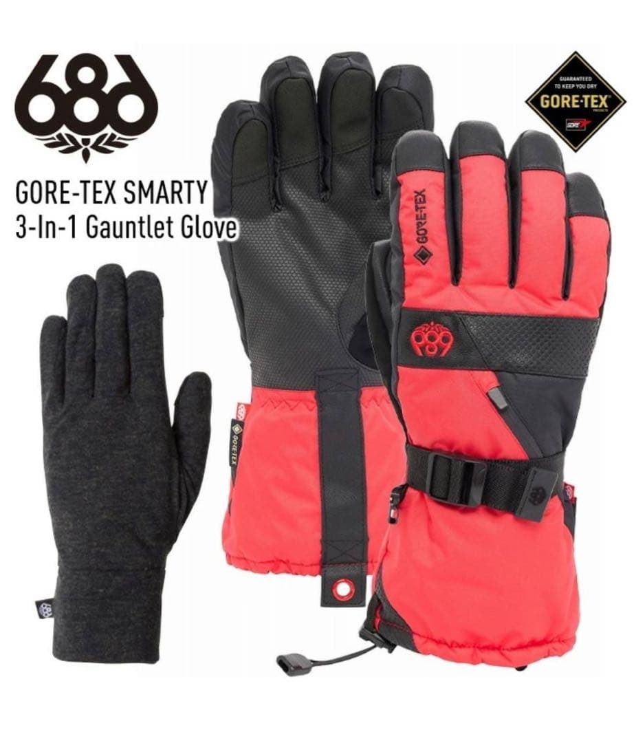 686 グローブ 赤黒