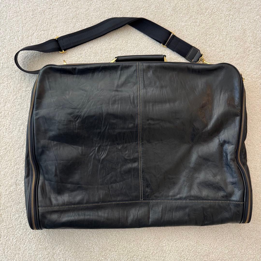 MARUEM マルエム　松崎　スーツ収納バッグ　ガーメントバッグ　本革　鍵付き