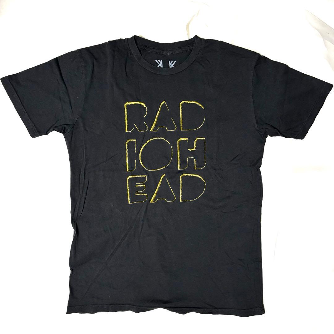 刺繍 RADIOHEAD レディオヘッド ゴールドししゅうTシャツ 黒 S