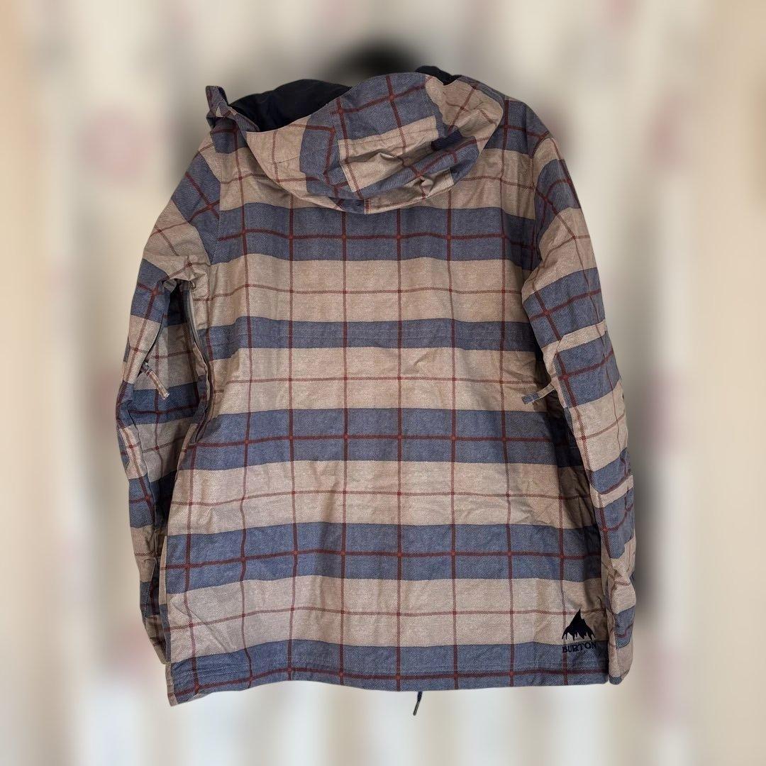 BURTON スノーボードジャケット ベージュ/青/赤チェック