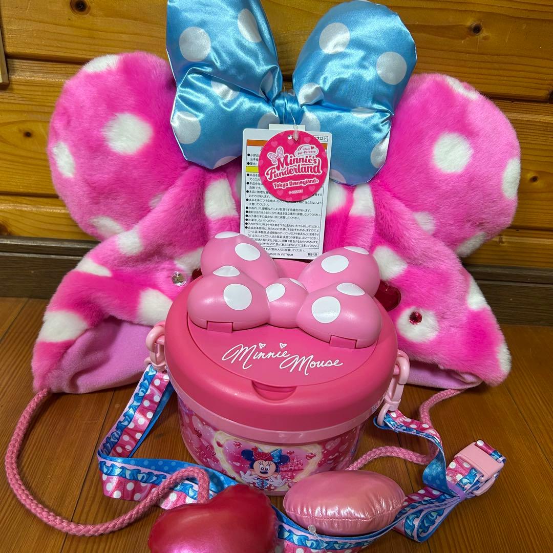 ディズニー　ミニー　パルパルーザ　ポップコーンバケット　ファンキャップ