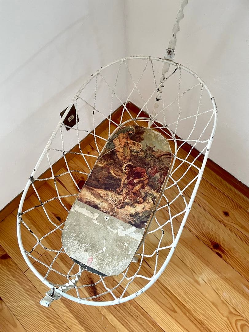 フランスアンティーク アイアン ドール用ベッド