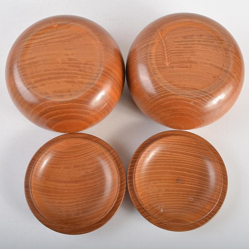 囲碁　碁石　本蛤碁石　那智黒碁石　碁笥　一套　C R7005