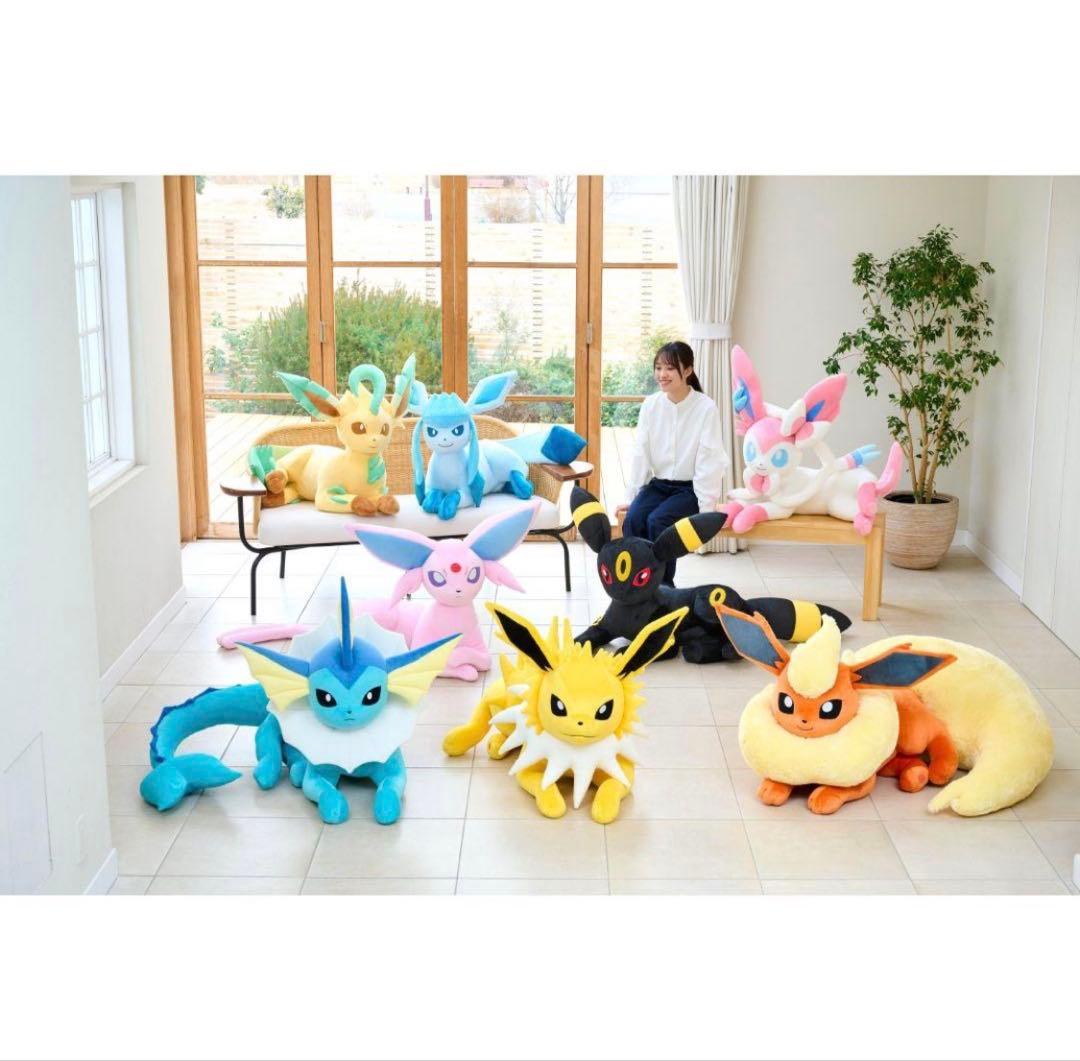 等身大 エーフィ 寝そべり ぬいぐるみ