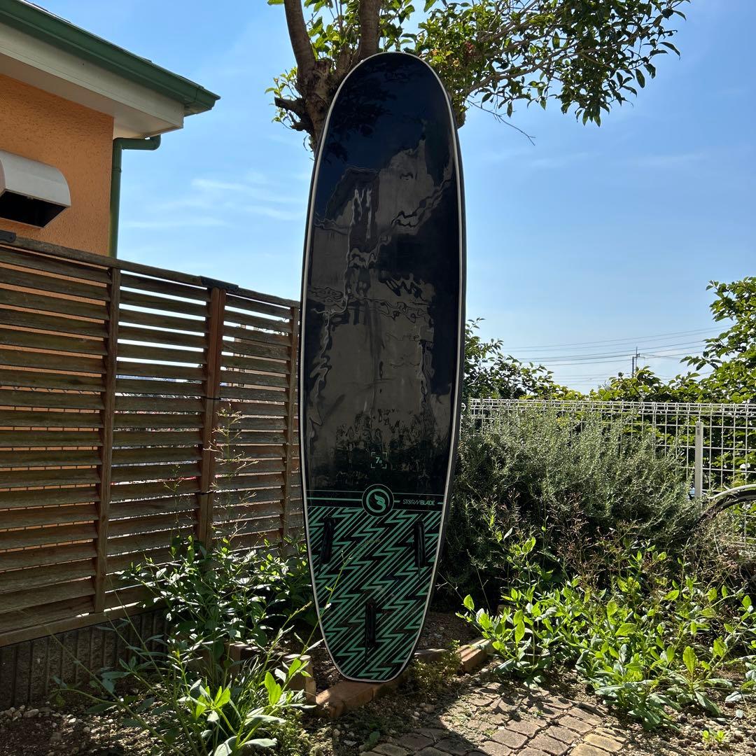 STORM BLADE ファンボード 黒　カバー付き　緑　サーフボード
