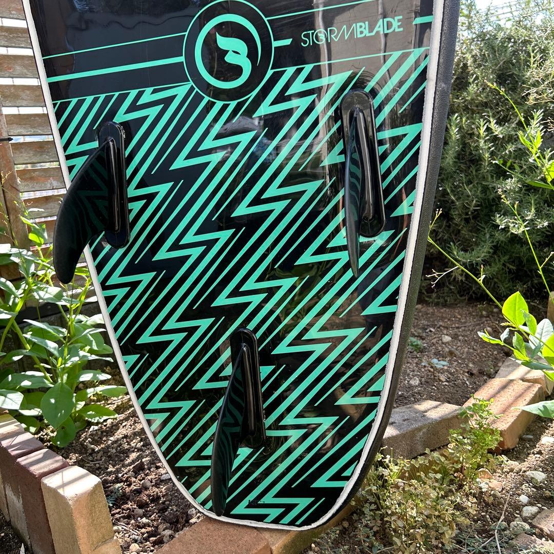 STORM BLADE ファンボード 黒　カバー付き　緑　サーフボード